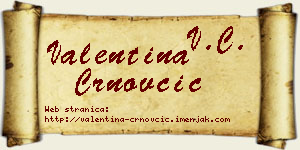 Valentina Crnovčić vizit kartica